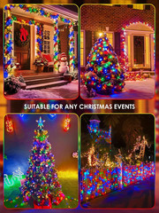 Solar Christmas Lights Outdoor 4 Pack 132FT 400LED String Lights Multicolor | Au