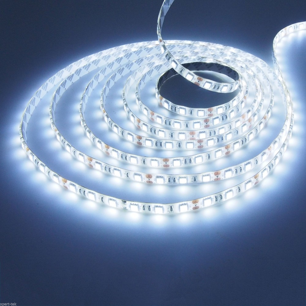 16FT Bright Cool White 5050 5M 300 LED Strip Indoor Home Non-waterproof Lights