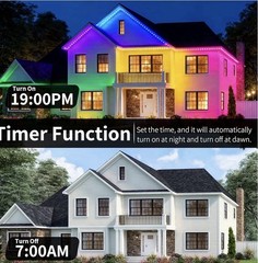 iHomey 50ft Smart RGB Outdoor Eaves Lights 30 LED Waterproof NEW