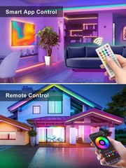 100Ft LED Neon Rope Lights with App and Remote Control, IP65 Waterproof Neon Str