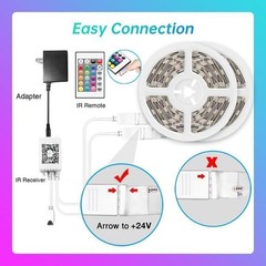 TJOY 200ft Bluetooth LED Strip Lights Music Sync RGB with Remote APP Control 2