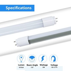 T8 LED Tube Light 2FT Hybrid Type A+B 15W 1875LM 24inch Light LED Bulb, 4000K…