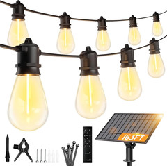 100FT Solar-String-Lights-Outdoor-Waterproof, 31+2LED S14 Shatterproof Bulb, Pat