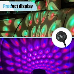 USB Car Roof Star Projector Night Light, Adjustable Interior 2PCS, Black