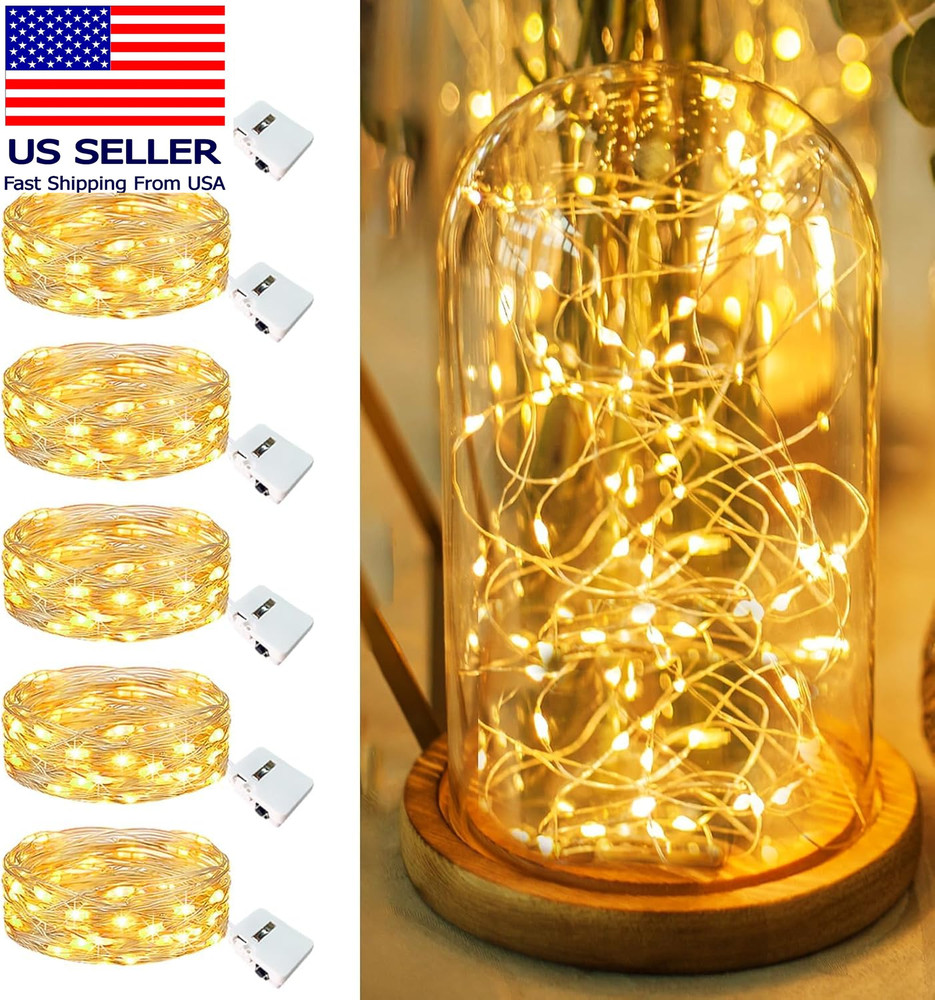 6 Pack Fairy Lights Battery Operated – 7Ft 20 Led Twinkle Lights 3 Modes, Bulk M