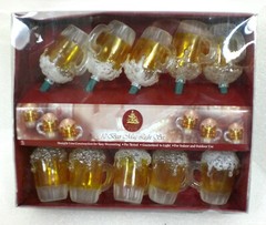 10-Count Beer Glass Mug Shaped String Light Set Enchanted Forest NEW