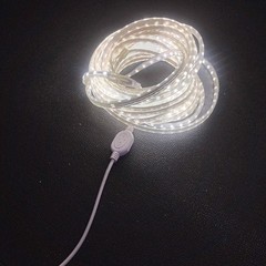 30′ LED White Clear PVC LED Rope Strip Light