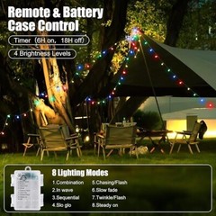 100 LEDs Battery Operated String Lights Globe Fairy Lights Tent Camping Garden