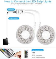 Led Strip Lights Waterproof, 32.8Ft(2 Rolls of 16.4Ft) Led Tape Lights Color Cha