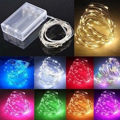 2-10m 20/50/100 LED Battery Micro Rice Wire Copper Fairy String Lights Party